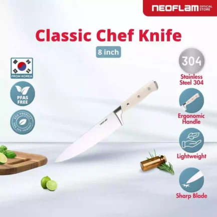 Neoflam Classic Chef Knife 8 Inch - Pisau Serbaguna Stainless Steel & Tajam