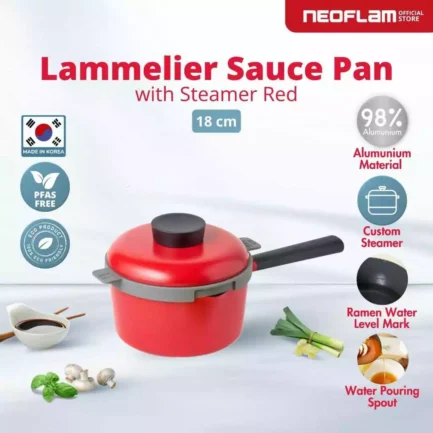 NEOFLAM Lammelier Ramen Pan - 18cm Red