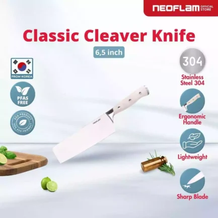 Neoflam Classic Cleaver Knife 6.5 Inch - Pisau Daging Pencincang Tajam Stainless Steel